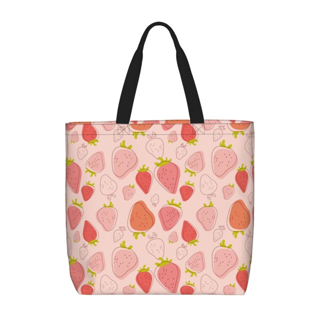 Balery Strawberry Bolsa de Mano para Mujeres con Cremallera, Bolsa de Gimnasio con Compartimentos, Bolsa para Laptop, Bolsa para Trabajo
