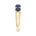 thumbnail image 3 of ANGARA Natural 2.3 Ct Half Eternity Sapphire Wedding Band in 14K Yellow Gold for Women (Size-4.5mm) | September Birthstone, Anniversary, Jewelry Gift for Women | Natural Sapphire Ring, 3 of 10