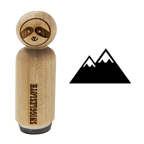 Snow Topped Mountains Rubber Stamp for Scrapbooking Crafting Stamping - Mini 1/2 Inch