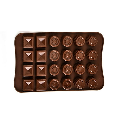 

24 Cavity Round Square Blocks Silicone Cake Mould Three-dimensional Ice Cream Baking Mold DIY Chocolate Mold