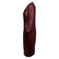 thumbnail image 5 of hirigin Women's Plus Size Midi Dress, Sparkle Sequin 3/4 Sleeve Round Neck Slim Fit Party Dress, 5 of 8