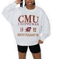 thumbnail image 2 of Women's Gameday Couture Ash Central Michigan Chippewas Premium Fleece Pullover Sweatshirt, 2 of 5