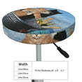 thumbnail image 4 of Bingfone12 Inch Padded Round Bar Stool Cover Cushion With Elastic Fabric Round Chair Seat - Two Brave Cats Are Floating On The Sea Iceberg, 4 of 7