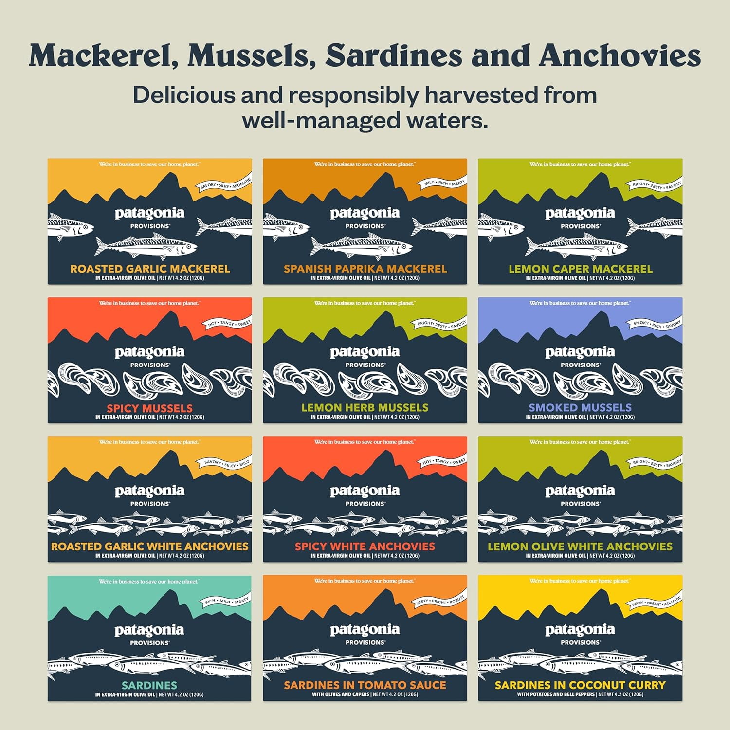 (Pack Of 10) Patagonia Provisions Anchovies Spanish Roasted Garlic 4.2 Oz
