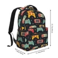 thumbnail image 2 of Haiem Retro Video Game Printed School Backpack,Casual Travel Lightweight Backpack,Durable Comfortable Multifunctional Backpack,Laptop Backpack, 2 of 5