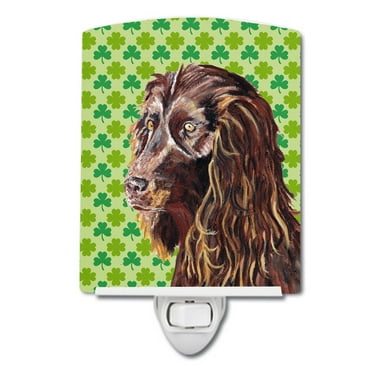 Boykin Spaniel Lucky Shamrock St. Patricks Day Ceramic Night Light