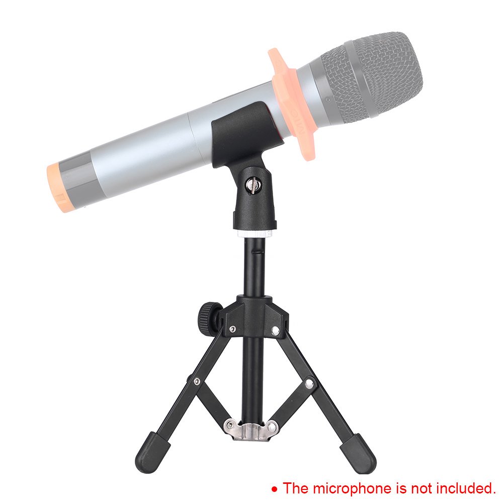 Ammoon MS12 Mini Desktop Microphone Stand Tripod with MS5 Microphone