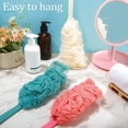 9 Pieces Back Scrubber for Shower Loofah on a Stick Loofahs Bulk Bath ...