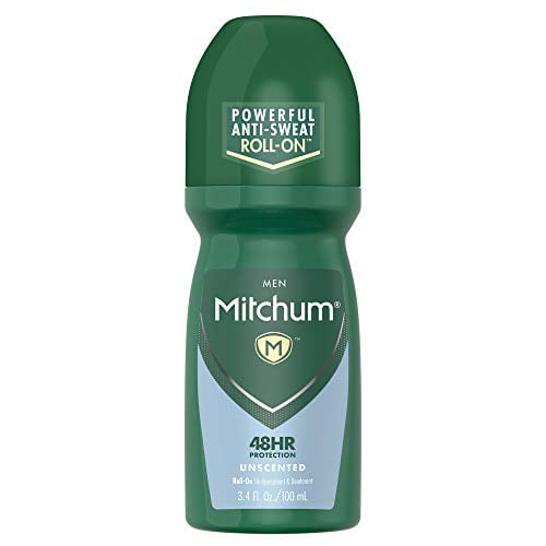 Mitchum Antisudorifique et Déodorant Roll-On pour Hommes, Non Parfumé, 3,4 Oz