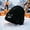 Black01, variant on Halloween Pumpkin Knitted Beanie Hat Winter Thick Warm Soft Cute Hat for Halloween Orange Free Size