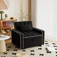 thumbnail image 2 of Muumblus Sleeper Sofa Chair Bed, 3-in-1 Convertible Recliner Sofa Bed for Living Room Apartment, Black, 2 of 11