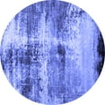 thumbnail image 1 of Ahgly Company Machine Washable Indoor Round Oriental Blue Industrial Area Rugs, 3' Round, 1 of 4