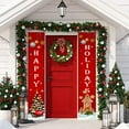 thumbnail image 6 of Merry Christmas Banner Red Happy Holidays Christmas Porch Sign Front Door Hanging Decorations for Christmas Home Wall Indoor Outdoor, 6 of 6