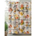 thumbnail image 2 of Colorful Spring Floral Standard Shower Curtain Set, Waterproof Shower Curtains for Bathroom, Summer Botanical Vintage Postmark Washable Fabric Cloth Bath Curtain for Bathtub with Hooks 72x72 Inches, 2 of 6
