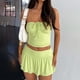 thumbnail image 3 of Conjunto elegante de dos piezas para mujer: top sin tirantes con falda plisada asimétrica de doble capa, 3 of 8
