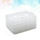 thumbnail image 2 of Refrigerador Caja de almacenamiento de la bola de masa hervida de mantenimiento fresco Cuatro capas Organizador de soporte de contenedor de bola de masa apilable portátil (transparente), 2 of 5