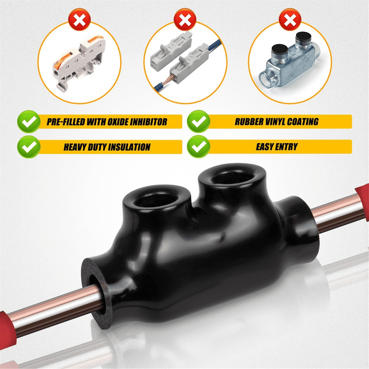Insulated Wire Connector Splice Connector, Aluminum to Copper Wire Connectors,2-14 Gauge