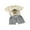 Beige, variant on EYIIYE Toddler Boys Summer Daily Outfit Infant Baby 0-3Y Short Sleeve T-Shirt Newborn Cattle Head Print Tops Crew Neck Shirt and Drawstring Shorts Sets Loose Casual Clothing