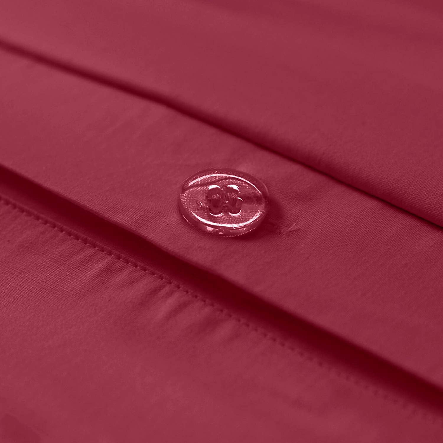 Nestl Bedding 7-Piece King Duvet Cover and Bed Sheet Set - Includes Duvet Cover, Flat Sheet, Fitted Sheets, 2 Pillowcases and 2 Pillow Shams - Complete Luxury Soft Microfiber Bedding Set, Burgundy Red