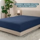 thumbnail image 2 of Sábana Ajustable Bare Home 100% Algodón Franela Completo Azul Oscuro, 2 of 6