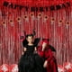 thumbnail image 5 of cortinas con flecos rojos para fiestas, serpentinas y telón de fondo - Cortina de oropel de aluminio, decoración para cumpleaños, fiestas, Navidad, San Valentín, paquete de 4, 5 of 5
