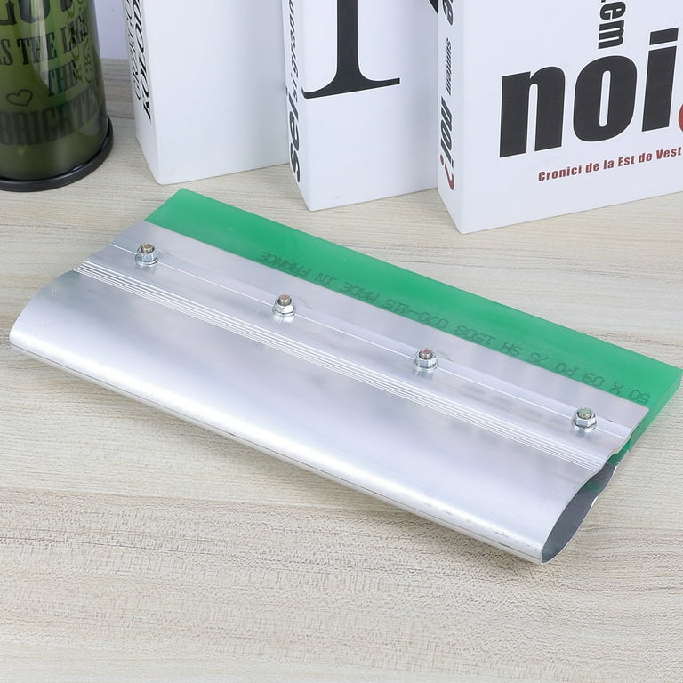 Rubber Printing Tool Wear-proof Silk Screen Printing Squeegee with Aluminum  Handle DIY Silkscreen Printing Ink Rubber Scraper Board Tools (25cm Length  Random Color for Rubber) 