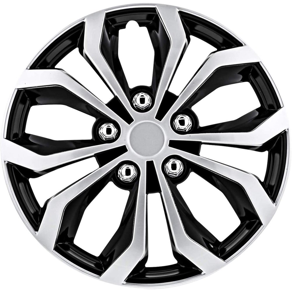 Pilot Automotive 14" Spyder Wheel Covers Universal Hubcaps Silver