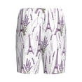 thumbnail image 2 of Lsque Lavender Flowers Mens Sleep Pajama Shorts,Short Pajama Pants, Cotton Ultra-Soft Knit-Large, 2 of 9