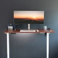 thumbnail image 2 of VIVO Dark Walnut 55" x 24" Square Corner Table Top for Standing Desk Frames, 2 of 8