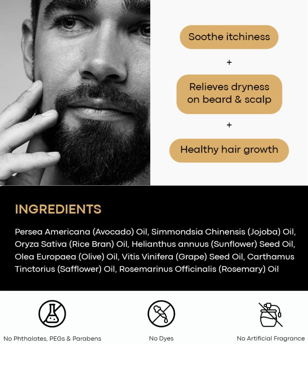 Dapper Davis Beard & Hair Growth Oil for Men – Natural Scalp and Beard Oil for Thicker Fuller Hair
