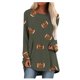thumbnail image 1 of Gibobby Blusas Manga Larga Mujer Top informal con cuello redondo y estampado de manga larga para mujer, otoño e invierno, talla grande（Verdinegro， S), 1 of 5