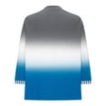 thumbnail image 5 of JGGSPWM Women's Plus Size 3/4 Sleeve Tops Colorblock Loose Crew Neck Basic T-Shirts Fall 2025 Trendy Casual Tunic Blouse Blue S, 5 of 6