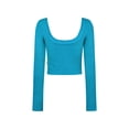 thumbnail image 2 of Araminta James Women's Ocean Breeze Crinkle Top Blue Size Large, 2 of 3