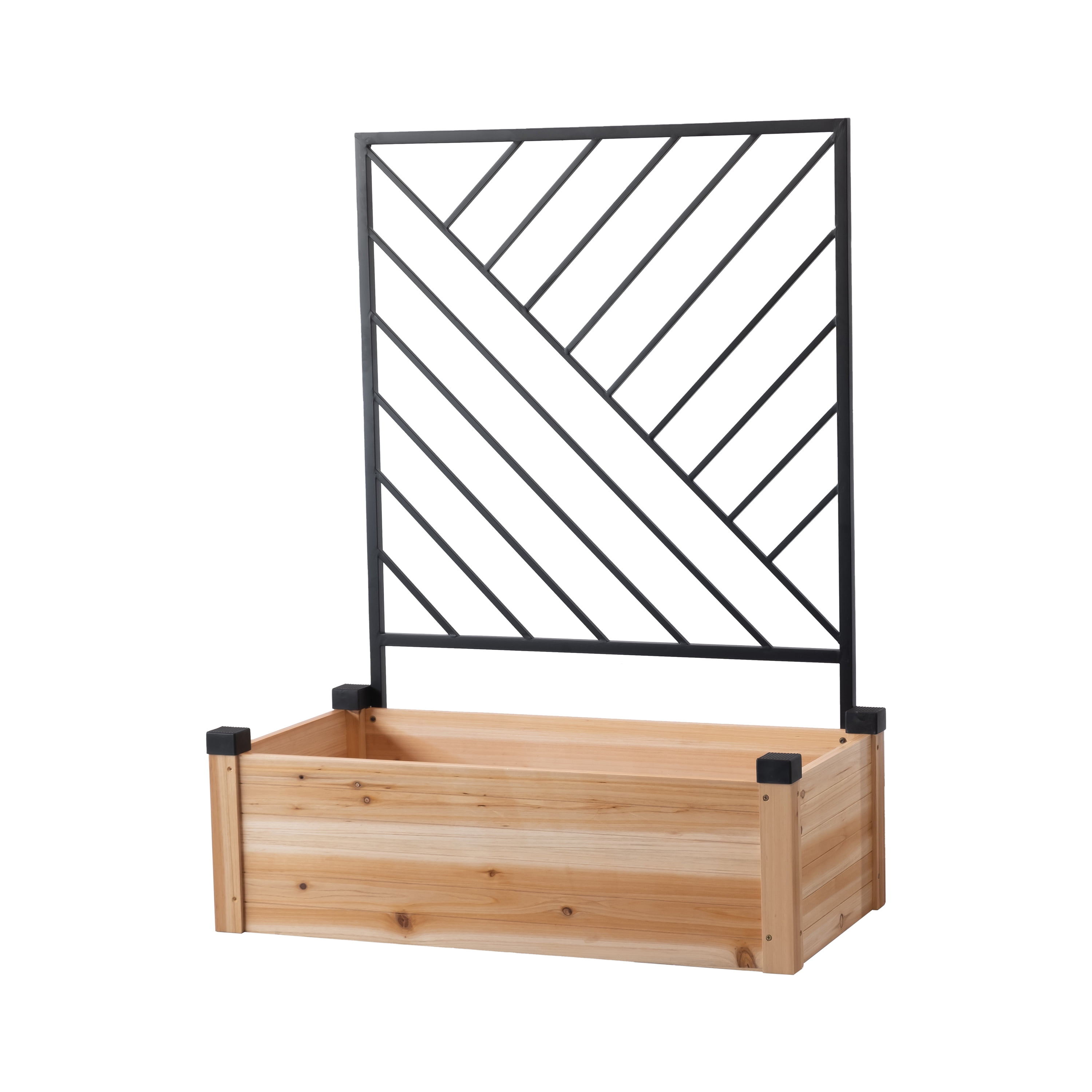 Expert Gardener Wooden Raised Bed with Metal Trellis, 2.6 CU FT
