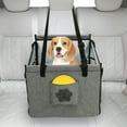 thumbnail image 2 of Threns Dog Car Seat with Mesh Window Oxford Cloth Dog Booster Seat with Storage Pocket Foldable Pet Car Seat for Travel Cat Dog,19.11", 2 of 9