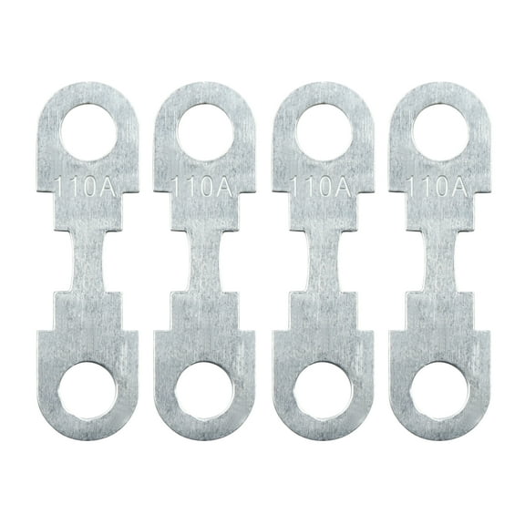 4pcs 110A Flat Fuse Strip Metal Silver Tone for Auto Car Automotive DC 32V Universal