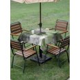 thumbnail image 5 of Sage Green Grey Outdoor Tablecloth with Umbrella Hole, Abstract Art Oil Painting Modern Geometric Spillproof Waterproof Outdoor Table Cover, Patio Tablecloths for Party/Garden/Picnic, Square 60"x60", 5 of 9