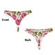 thumbnail image 3 of Balery Rose Flowers Tangas de Algodón para Mujer con Estampado – Ropa Interior Sexy, Transpirable, G-string-Large, 3 of 6