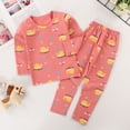 thumbnail image 2 of Hiijoy Infant Girls Pajama Sets Cartoon Print Long Sleeve T Shirt Pants Sleepwear Outfits, 2 of 3