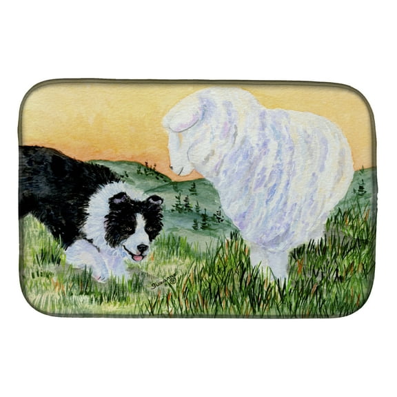 Border Collie Dish Drying Mat