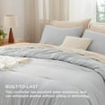thumbnail image 3 of U by Bedsure 3 Pieces Queen Comforter Bedding Set, Light Gray Comforter Set for All Seasons, 1 Lightweight Prewashed Comforter and 2 Pillowcases,Queen,Oyster Mushroom, 3 of 7