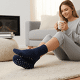 thumbnail image 7 of Gilbin Women’s Fuzzy Non-Slip Grip Crew Socks – Super-Soft Plush Warm Hospital & Slipper Socks, 7 of 7