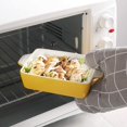 thumbnail image 4 of SWEEJAR Ceramic Baking Dish, Rectangular Small Baking Pan with Double Handles, 22OZ for Cooking, Brownie, Kitchen, 6.5 x 4.9 x 1.8 Inches (Yellow), 4 of 6