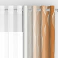 thumbnail image 3 of Lfeey Orange Gradient Semi Sheer Curtains for Living Room Bedroom, Grommet Curtains, 42x84 inch, 4 Panels, 3 of 5