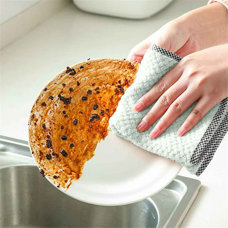 Dainzusyful Wash Cloths Kitchen Utensils Set Non-Stick Oil Kitchen Kitchen  Daily 9PCS Absorbent Dish Rag Towel Dish Cloth Kitchen,Dining & Bar Tools 