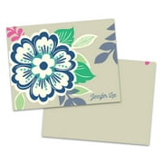 Personalized Big Blooms Folded Note Card