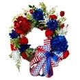 thumbnail image 2 of Pedty Spring Wreaths,Wreath for Front Door,4Th of July Wreaths for Front Door Patriotic Wreath Independence Day American Flag Home Porch Indoor Outdoor Decoration,Independence Day Hanging Decoration, 2 of 8