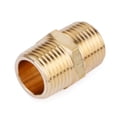 thumbnail image 2 of U.S. Solid 1/2 in MNPT x 1/2 in MNPT Brass Pipe Fitting Hex Nipple, 2 of 5