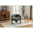 thumbnail image 3 of Accent Chair, Armchair, Boucle Chair&nbsp;Modern Upholstered Fabric Accent Armchair, Comfortable Leisure Single Sofa Chair for Living Room, Bedroom, Office, Antique Green, 3 of 11