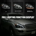 thumbnail image 2 of Spec-D Tuning Black Projector Headlights w/ LED Sequential Signal Compatible with 2006-2008 Mercedes Benz W164 ML350 ML500 ML-Class, Left + Right Pair Headlamps Assembly, 2 of 6